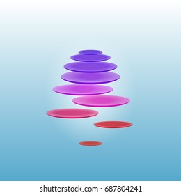 Abstract 3D drawing with plates for used for wallpaper, printing on the packaging paper, textiles, as logos on cards, in printing, posters, invitations, web design and other purposes.