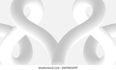 abstrato 3d dinâmica fluido espiral linha em fundo branco