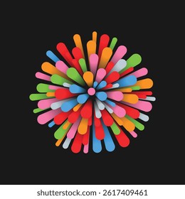 Abstract 3d dynamic minimal futuristic spheres balls bubbles background liquid gradient colors vector illustration