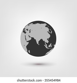 Abstract 3D Earth Globe. Vector Illustration