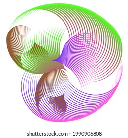 Abstract 3D element with gradient fill and stepped structure for cover