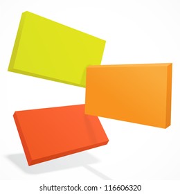 Abstract 3D EPS10 overlapping color tiles with blank area for any content