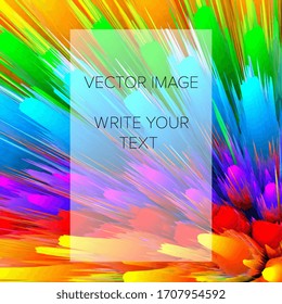 Abstract 3D explosion illustration. Colorful graphic design. Creative  background. Social media template. Vector EPS 10.