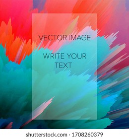 Abstract 3D explosion illustration. Colorful graphic design. Creative  background. Social media template. Vector EPS 10.