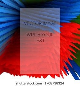 Ilustración abstracta de la explosión 3D. Diseño gráfico colorido. Fondo creativo. Plantilla de medios sociales. Vector EPS 10.