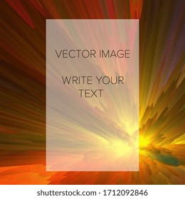 Abstract 3D explosion illustration. Colorful graphic design. Creative  background. Social media template. Vector EPS 10.