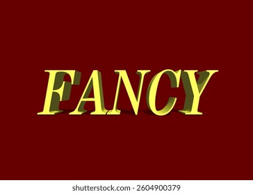 Abstract 3D Fancy Text Effect Design Red Background
