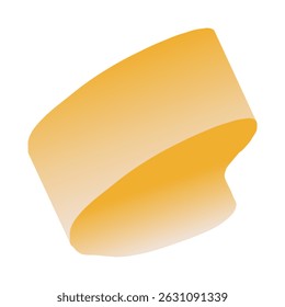 Abstract 3d figure element in children's doodle style in bright cartoon gradient color on white background