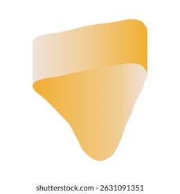 Abstract 3d figure element in children's doodle style in bright cartoon gradient color on white background