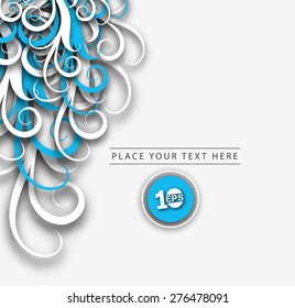 Abstract 3D Floral Graphics Background