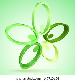 Abstract 3D flower icon. Vector illustration EPS10.