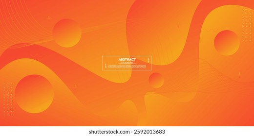 Abstract 3d fluid background with light orange gradient color in the background. Vector eps10