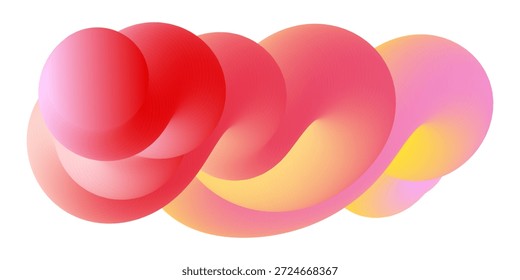 Abstract 3D Fluid Gradient Wave on White