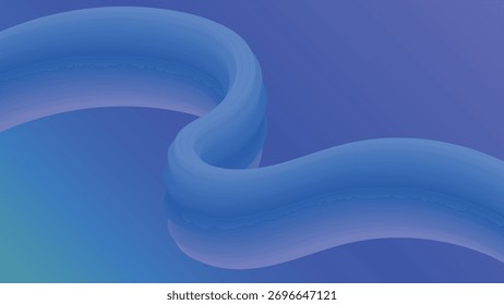 abstract 3d fluid line background with blue gradient color