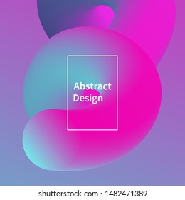 Abstract 3d fluid shape vector backdrop. Trendy colorful modern background.  Futuristic wallpaper.
