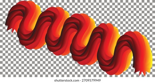 Abstractas onda fluida 3D vibrante rojo naranja gradiente diseño dinámico