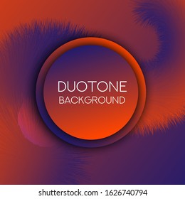 Abstract 3D Fur Gradient Background Duotone Blue and Orange Trendy Colorful Design Template. Creative Futuristic Banner, Cover or Flyer Vector Design,