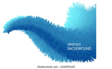Abstract 3D furry waves