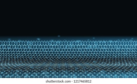 Abstract 3D Futuristic Dots And Lines Techno Structure. EPS10 Vector