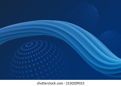 Resumen 3D ilustración vectorial de fondo de gradiente futurista para sitios web, promoción, anuncios y plantillas de publicación de medios sociales. Fondo de tecnología azul y concepto de fondo de pantalla. 