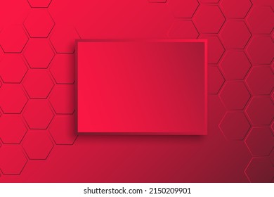 Abstract 3D futuristic gradient background vector illustration for websites, promotion, ads and social media post templates. Red Technology backdrop and wallpaper concept with text placeholder
