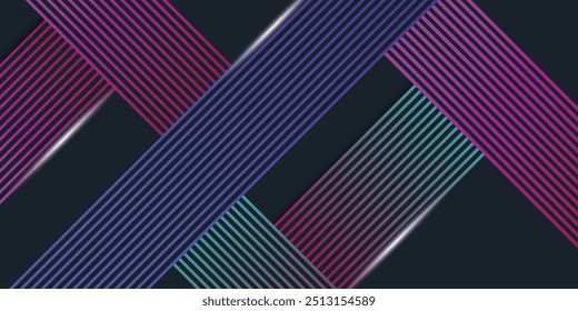 Fundo abstrato da luz da linha futurista 3d com camadas sobrepostas 3d. Vetor abstrato design gráfico banner padrão apresentação fundo papel de parede web