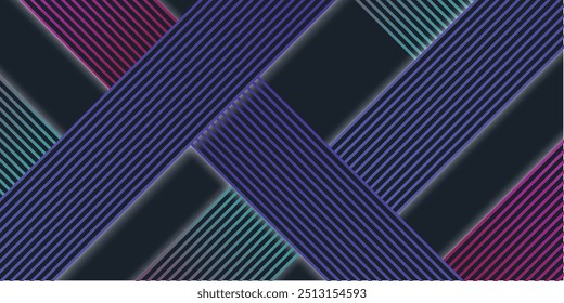 Abstract 3d futuristic line light background with 3d overlap layers. Vector abstract graphic design banner pattern presentation background wallpaper web