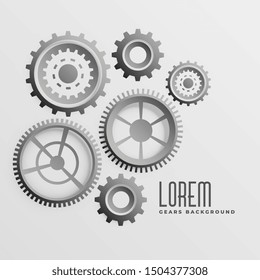 abstract 3d gears background in different styles