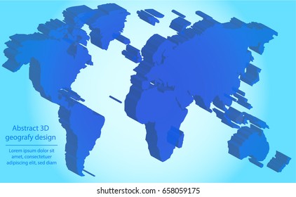 Abstract 3d geography world background design