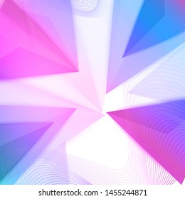 Abstract 3d geometric background. Colorful 3d triangles. Trendy gradient shapes composition. -Vector