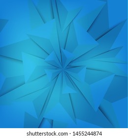 Abstract 3d geometric background. Colorful 3d triangles. Trendy gradient shapes composition. -Vector