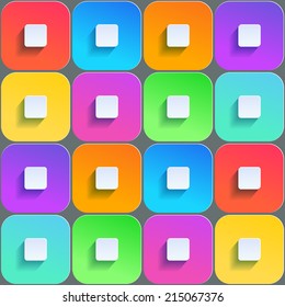 Abstract 3d geometric background. Colorful seamless texture with shadow. Simple clean background texture. 3D Vector interior wall panel pattern.