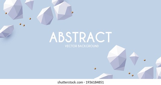 Abstract 3D geometric background. Futuristic empty space. Trendy color.
