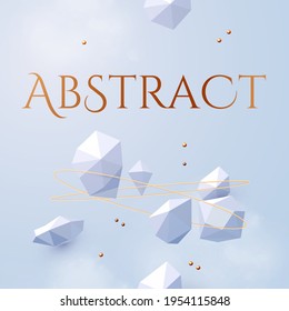 Abstrakter geometrischer 3D-Hintergrund. Futuristischer Leerraum.