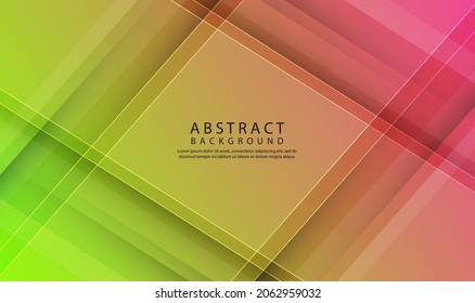 Abstract 3D geometric background overlap layer on bright space with colorful stripes decoration. Modern template element future style concept for flyer, card, cover, brochure, or landing page