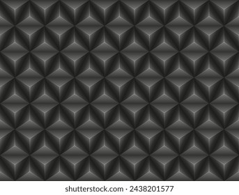 Abstract 3d geometric background with pyramids. Vector illustration