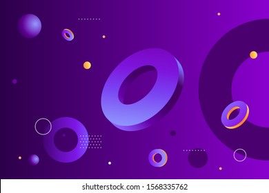 Abstract 3D geometric background vector.