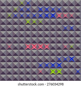 Abstract 3d geometric background. Vector interior wall panel pattern.