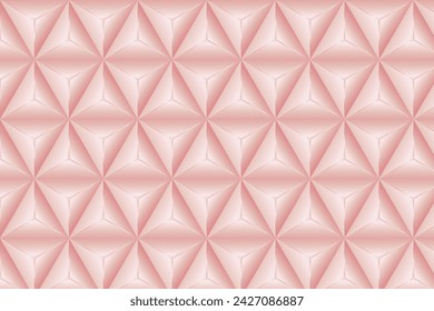 Abstract 3D geometric backgrounds. 3D pink shapes templates. Templates for banner, cover, poster, postcard. Optical 3D art.