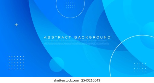 Abstract 3D geometric circle background art design with blue color pattern background. Eps10 vector