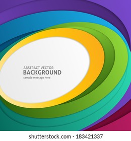 Abstract 3d geometric circles vector background. 
