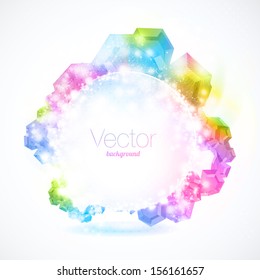 Abstract 3D geometric colorful background.