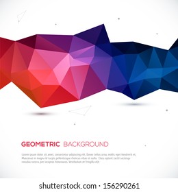 Abstract 3D geometric colorful background.