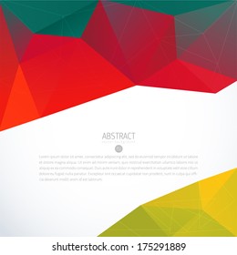 Abstract 3D geometric colorful background template