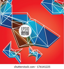 Abstract 3D geometric colorful background