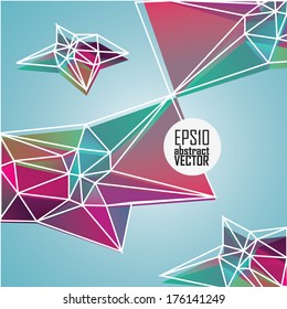 Abstract 3D geometric colorful background