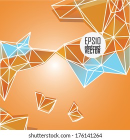 Abstract 3D geometric colorful background