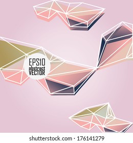 Abstract 3D geometric colorful background