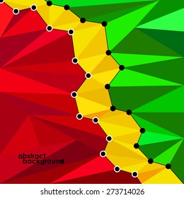 Abstract 3D geometric colorful background from triangles. Vector illustration. Eps 10