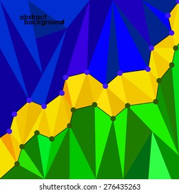 Abstract 3D geometric colorful background from triangles. Vector illustration. Eps 10